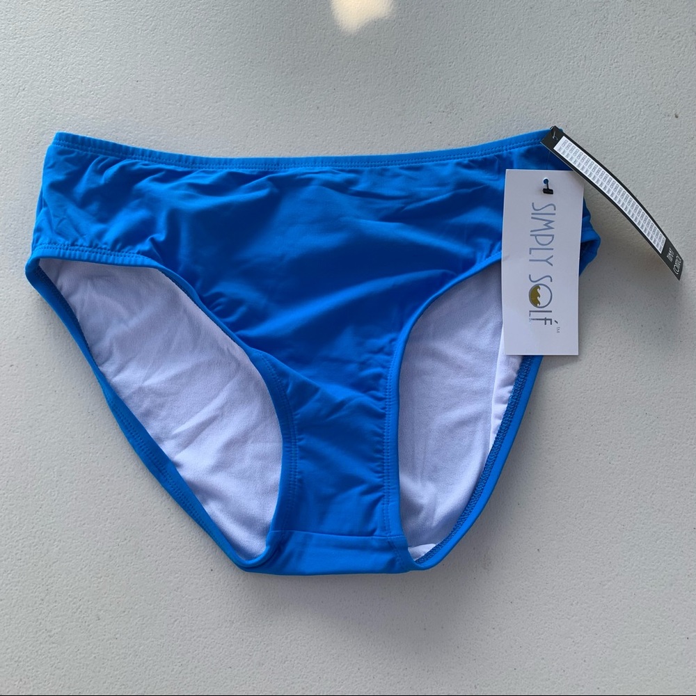 Blue High Waisted Underwear Swim